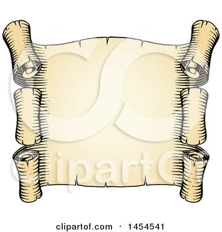 Clipart Graphic of a Sketched Parchment Scroll - Royalty Free Vector Illustration by cidepix ...