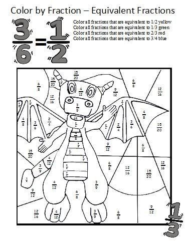 Fraction Coloring Worksheets 3rd Grade