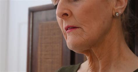 elderly woman   hard time  stock video footage royalty