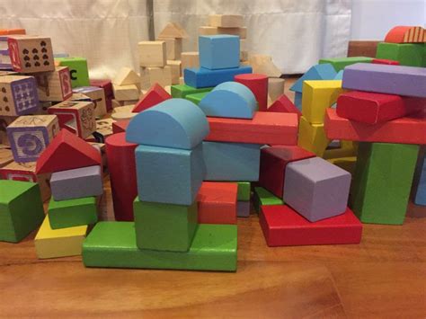 wooden blocks train tracks building toy hobbies toys toys games