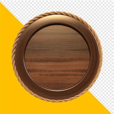 premium psd wooden circular base  rope   air