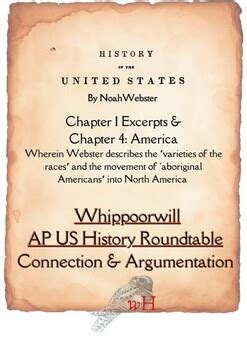 Webster’s 1832 US History: Peopling America— AP Connections Roundtable