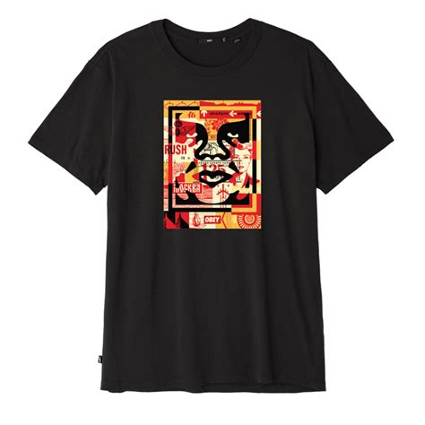 OBEY 3 Face Collage Superior Tee [Off Black]