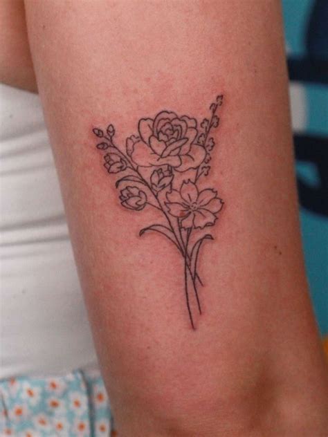 flower bouquet tattoo 3
