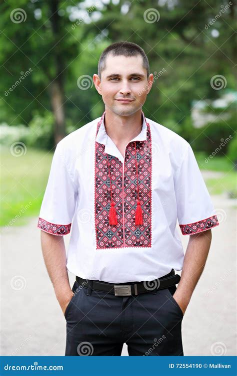 Man in a Ukrainian Embroidery Stock Photo - Image of folklore, holding ...