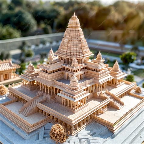 Premium Photo | Ram mandir temple design in Ayodhya