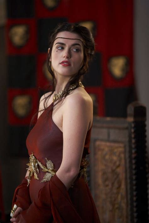 Morgana red dress | Katie mcgrath, Merlin morgana, Merlin