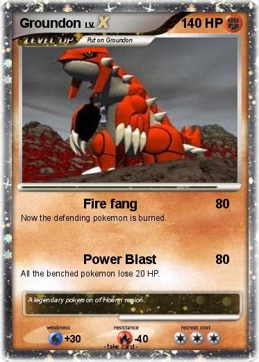 Pokémon Groundon 99 99 - Fire fang - My Pokemon Card