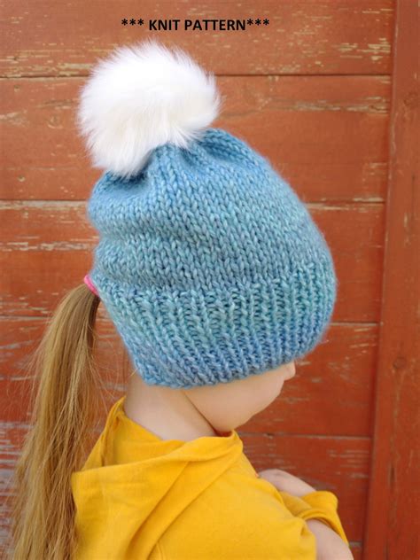 Kids Knit Hat PATTERN, Kids Hat PATTERN, Knit PATTERN, Kids Low ...