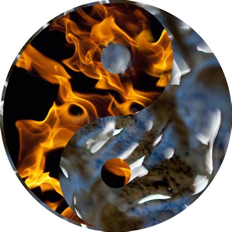 Fire And Water - Yin Yang Concept Stock Illustration - Illustration of ...