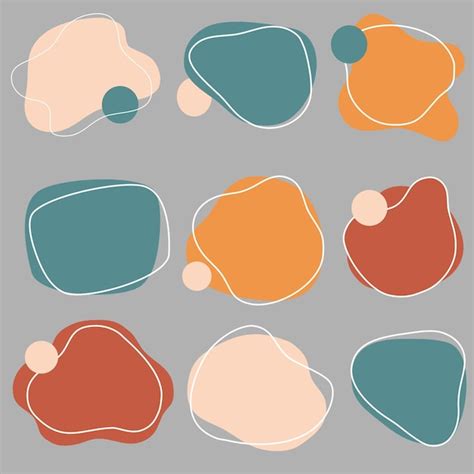 premium vector set  abstract liquid shapes  lines
