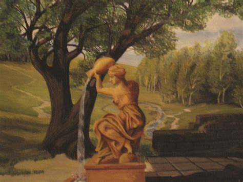 Картина "Фонтан - девушка с кувшином" холст, масло. | Painting, Art