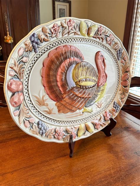 extra large lefton turkey platter etsy