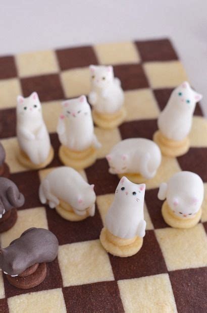 Кошачьи шахматы ♟ | Tatlı, Yemek, Şekerlemeler