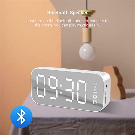 Digital Alarm Clock, Led Mirror Clock For Bedroom, Home, Office B ギフ_包装