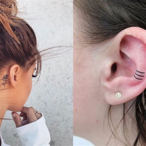 Tatuagem Feminina Na Orelha - 27 Ideias de Tatuagem na Orelha Feminina para Seu Visual Único