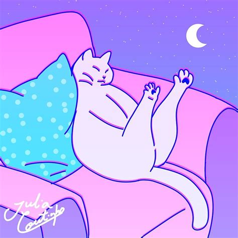 Aesthetic Stretch Cat Sticker