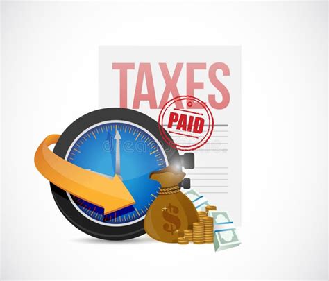 Taxes Pie Chart Illustration Stock Illustration - Illustration of chart ...