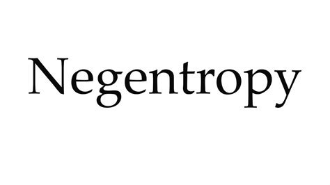 How to Pronounce Negentropy - YouTube