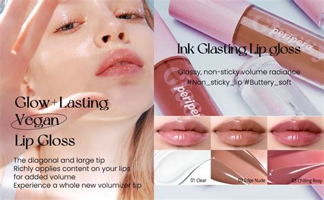 Peripera INK GLASTING LIP GLOSS (001 CLEAR) - Long-Lasting Glossy Finish