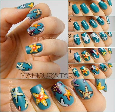 starfish nail art design 6