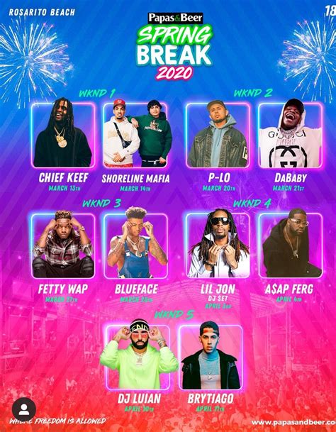 Papa&Beer Spring Break Lineup, based out of Rosarito in Baja California