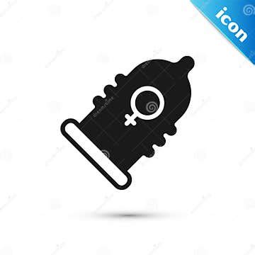 grey condom safe sex icon isolated  white background safe love