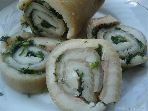 Рулет из свиной шкурки • Закуски мясные