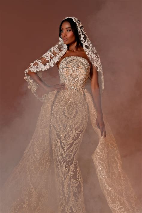 Crystal Corset of Bridal Dress With Veil – ALBINA DYLA