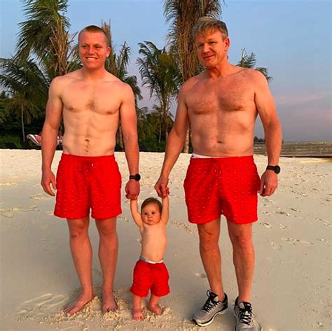 Gordon Ramsay Shows Off Ripped Figure With Sons Jack and Oscar