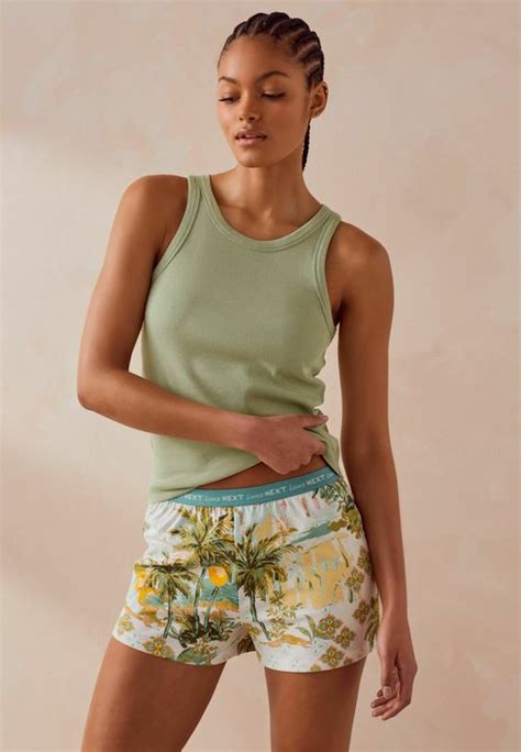 Koton TISSUED PRINTED SET - Pyjama - yellow/jaune - ZALANDO.FR
