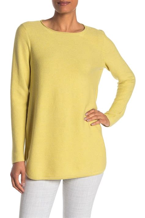 Купить футболку Топ с круглым вырезом Eileen Fisher, цвет - желтый, по ...