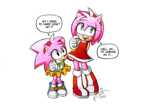 amy rose and amy rose (sonic and 1 more) drawn by finik | Danbooru