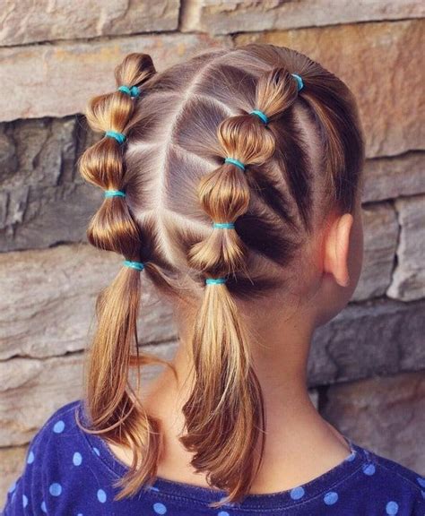 Trendy hairstyles 2018-2019 in kindergarten and school, holiday ...