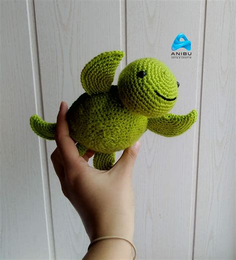 Костенурка, зелена - Плетена амигуруми играчка - Handmasters.bg