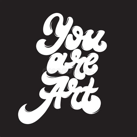 art vector hand drawn lettering stock vector illustration