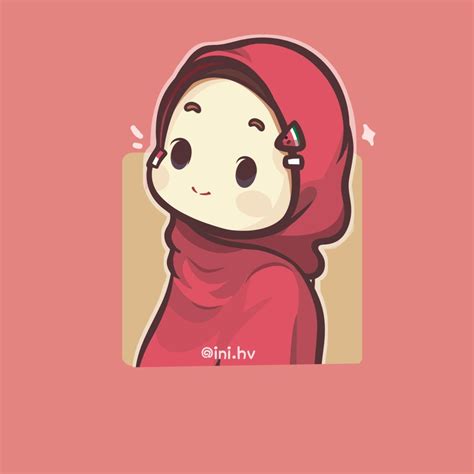 kartun muslimah kartun ilustrasi karakter sketsa