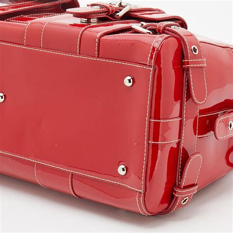 MCM Red Patent Leather Duffle Bag at 1stDibs | red mcm duffle bag, mcm ...