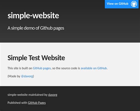 Simple Static Websites With GitHub Pages - Davblog