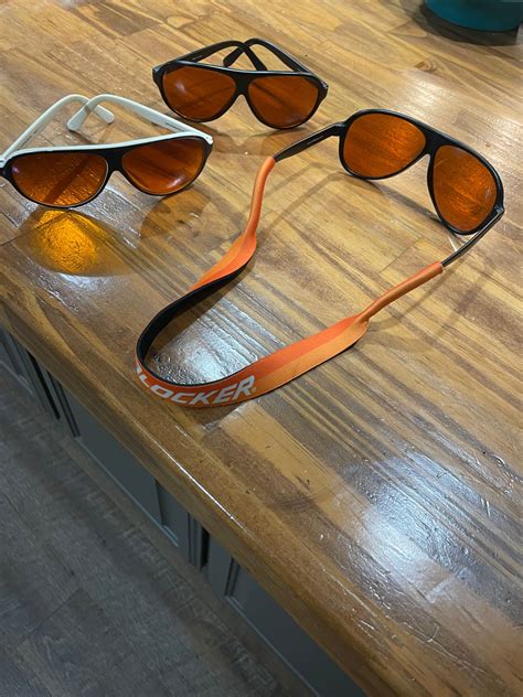 Sunglasses Strap (Orange With White Text) – BluBlocker