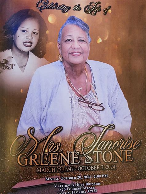 Janorise Greene Stone Obituary in Cocoa at Stone Funeral Home