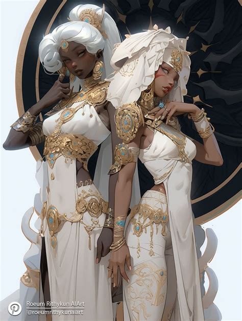 Beautiful Gold and white | Concept art characters, Female characters ...