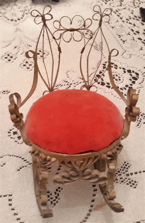 Vintage 1940s Era Handmade Quilled Metal Miniature Furniture. | Etsy