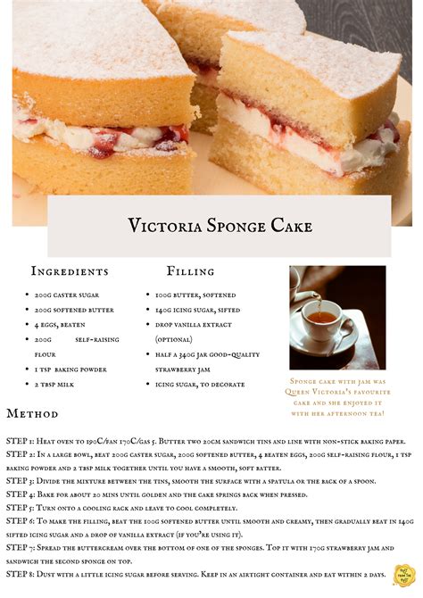 Queen Victoria - Victoria Sponge Cake Recipe – Post From The Past