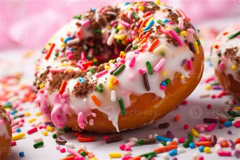 donut with icing and sprinkles 25405398 Stock Photo at Vecteezy