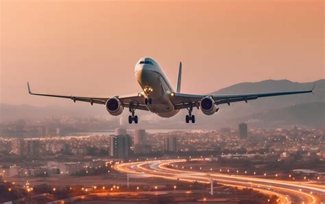 Premium AI Image | Aairplane take off photo background