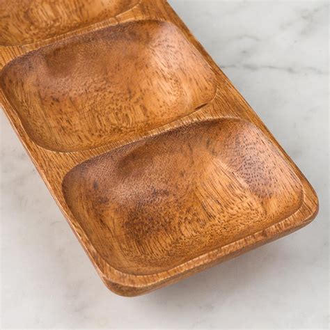 Блюдо Organic 3 Sections Rectangular Serving Dish, Walmer | Home Concept