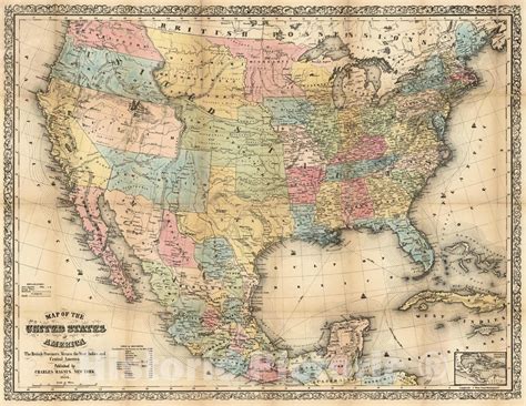 historic map  map   united states  america  british