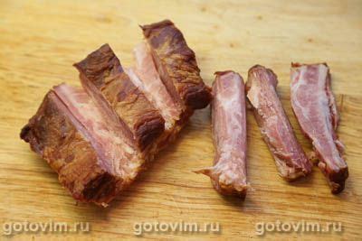 Борщ с фасолью и копченостями. Рецепт с фото