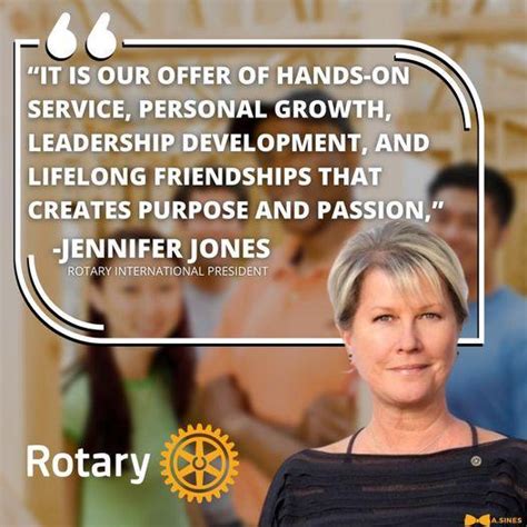rotary international president  jennifer jones rotary district